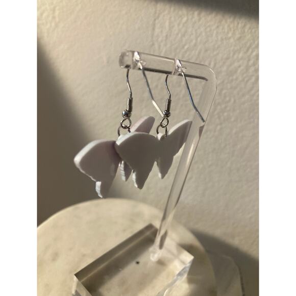 Drop Earrings butterfly  acrylic - Picture 2 of 2